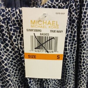 Michael Kors True Navy Patterned Dress